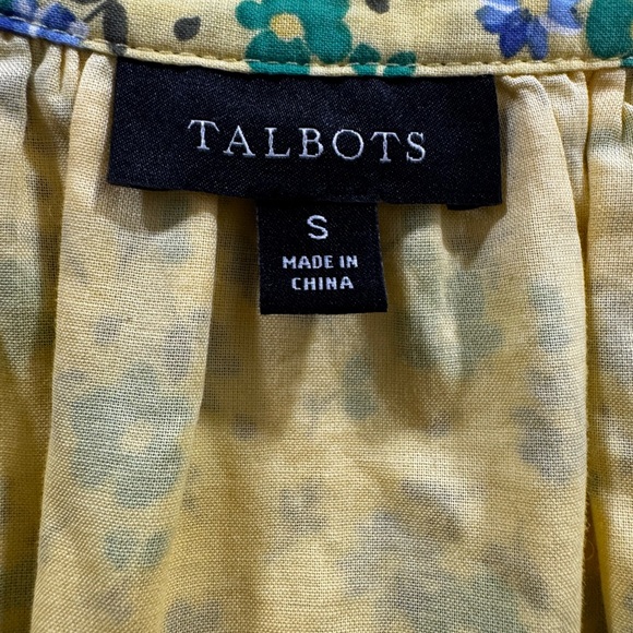 Talbots Yellow Floral Midi Dress - Picture 5 of 7